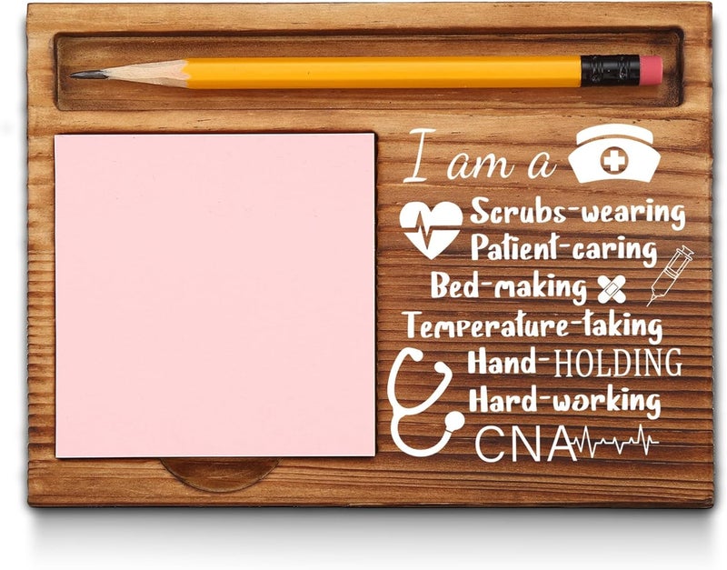 akeke Certified Nursing Assistant Sticky Note Holder, CNA Appreciation Thank You Gifts, Certified Nursing Assistant Gifts, CNA Week Gifts Self-Stick Note Pad Holders GAA27 - Image 1
